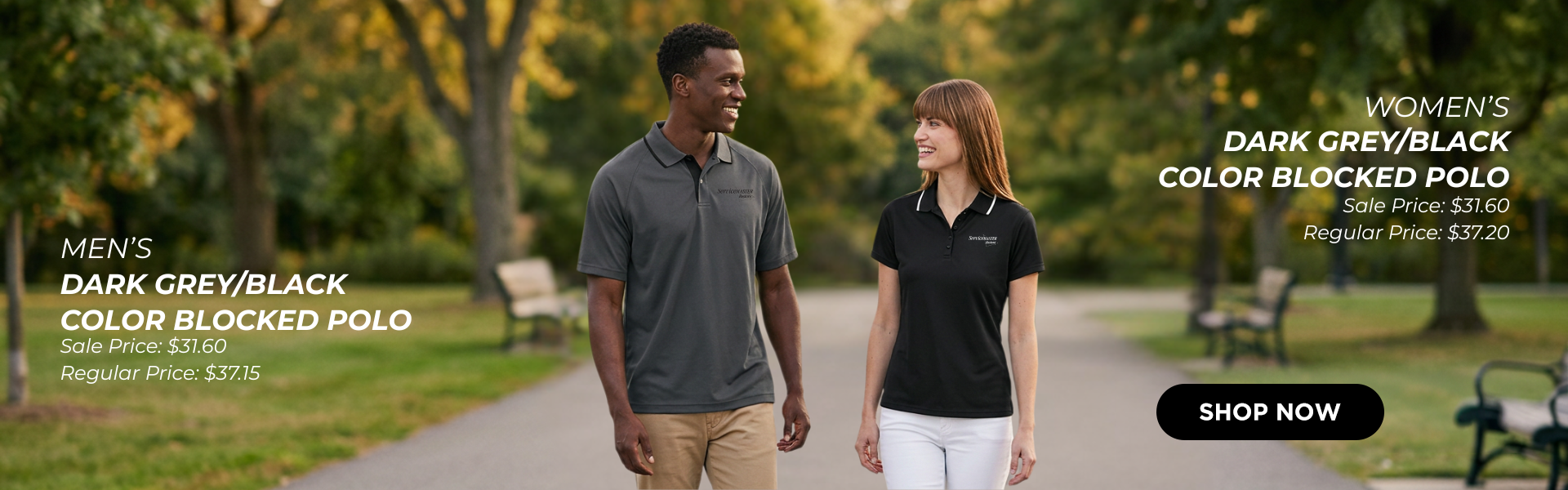 Men's & Women's Color Blocked Polos - Sale $31.60