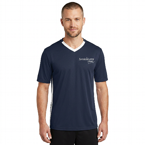 Unisex Navy/White Performance V-Neck T-Shirt